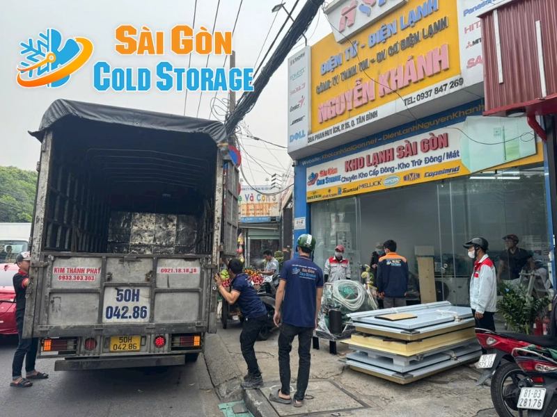 Một số hình ảnh thi công kho đông và kho mát tại quận 8