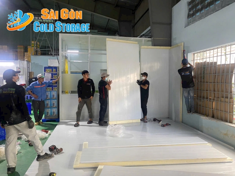 Quy trình thi công kho mát thực phẩm chuyên nghiệp cho công ty Maxinutri