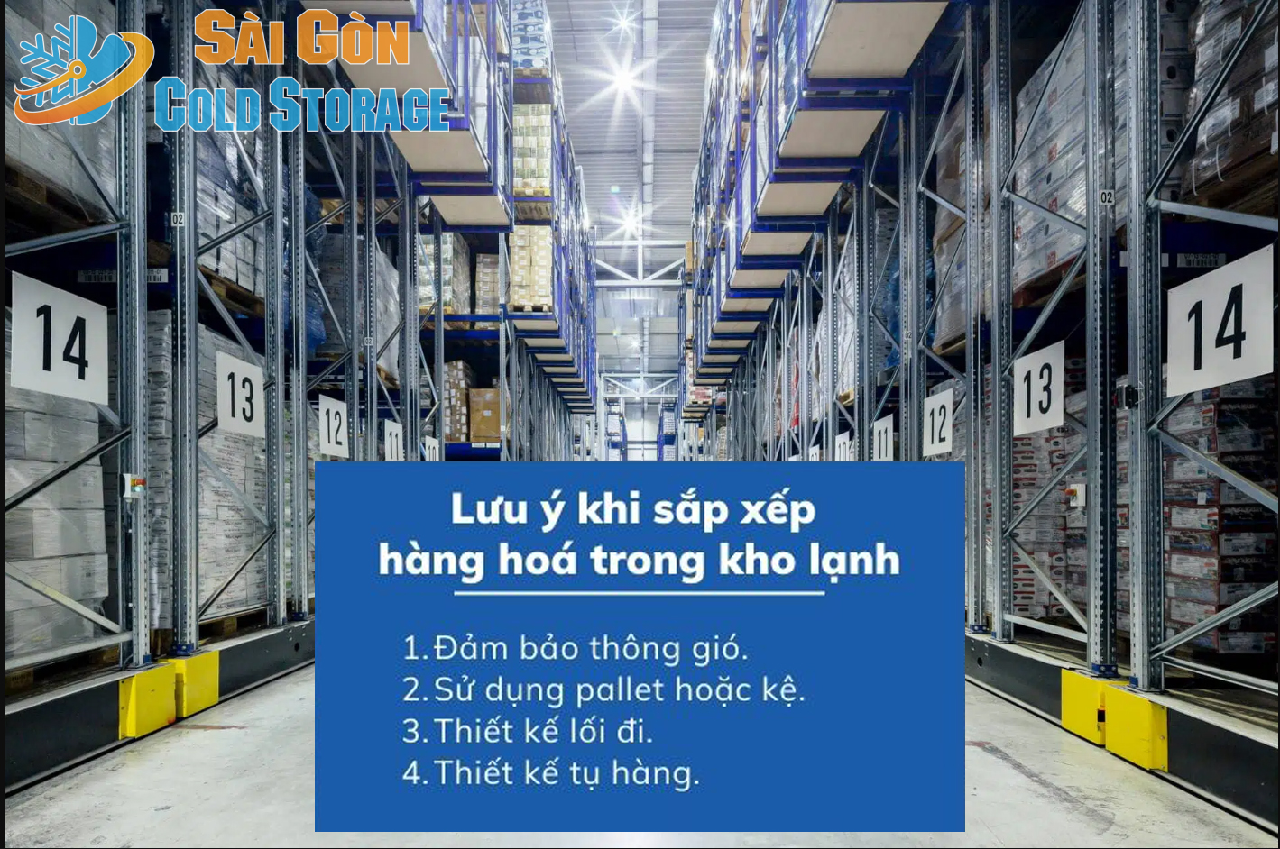 Sắp xếp hàng hóa trong kho lạnh đúng cách